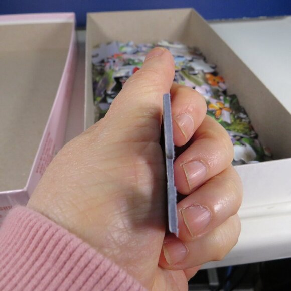 Bird Bath Jigsaw 100 pc Puzzle spring animals (all pieces, thick, good cond.) - Picture 5 of 5